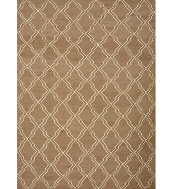 Geometric Area Rug in Brown