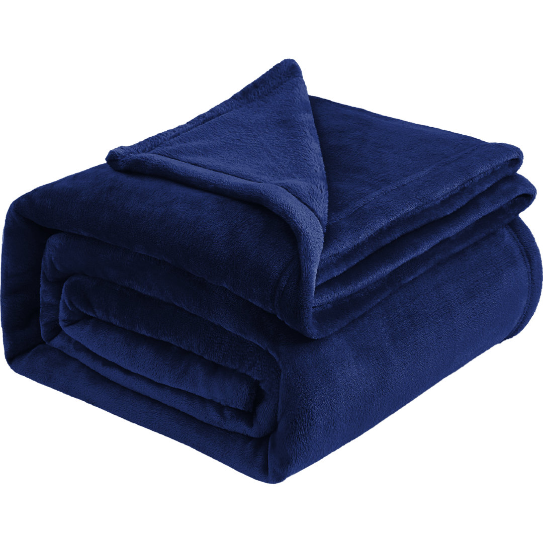 Aspire Homeware Ultra-Soft Hotel Quality Reversible Plain Weave Fleece Throw Blanket