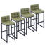 Tabouret de bar rembourré à dossier bas avec structure en métal épaissie pour îlot de cuisine-92115245-91899111-92115247
