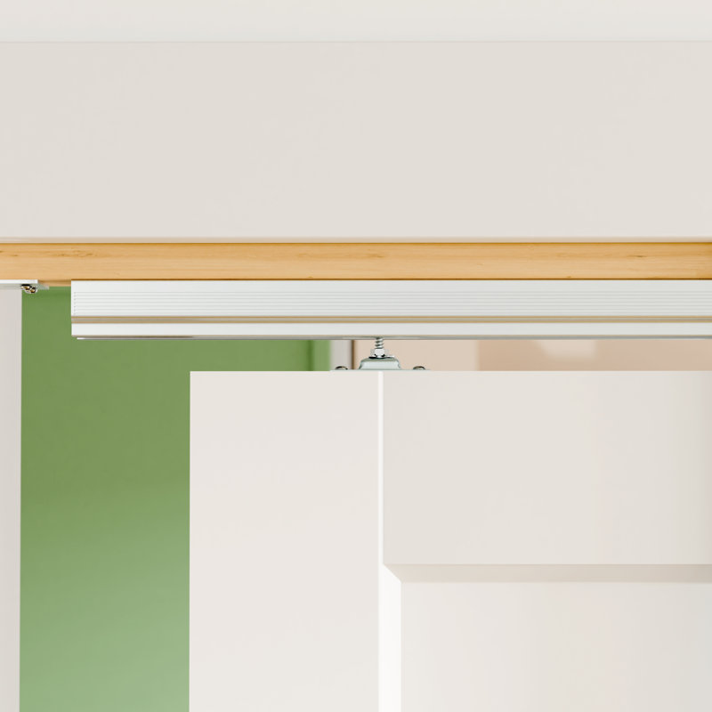 Sliding Pocket Door - Frosted Glass Design -Maufacture Wood With Hardware, 80", 32” W x 80" H