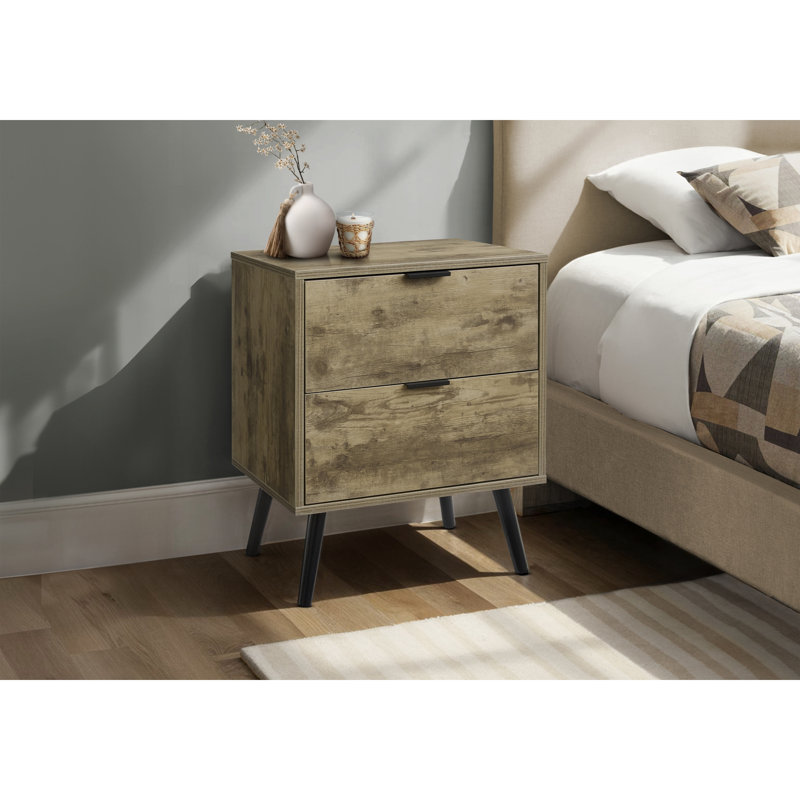 Table d'appoint, chambre à coucher, table de bout, Brun