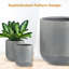 Jardinière Kute Nest à rayons côtelés de 35,5 cm (14 po) de hauteur - Anthracite-114407549-114407552