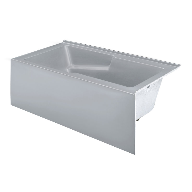 Baignoire de coin Claire, Oui, Gris mat