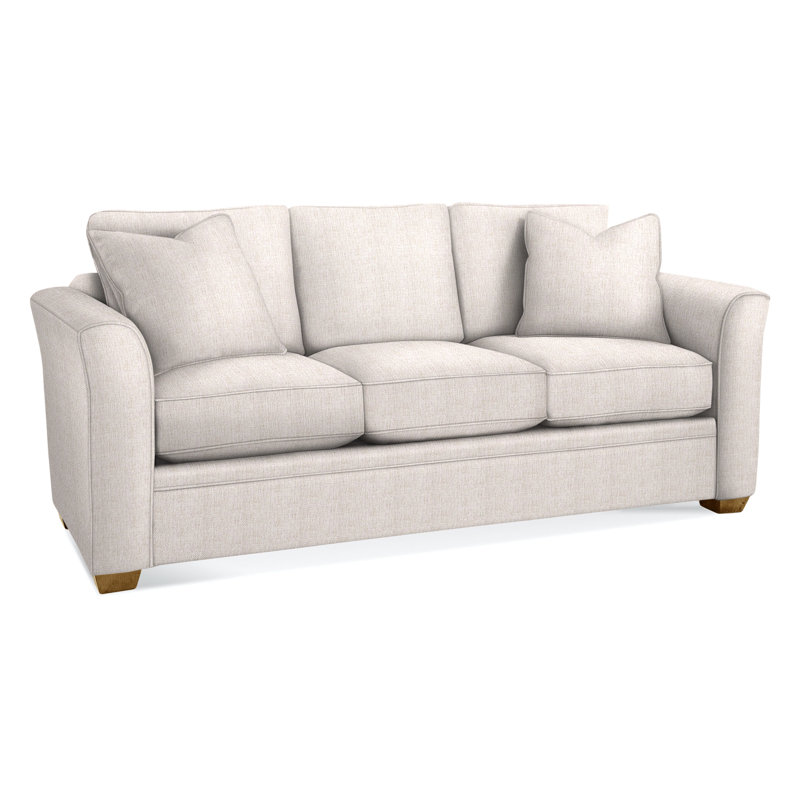 Bridgeport 85'' Upholstered Sofa, White Sugar Performance; 0863-91, Havana Finish