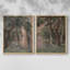 "Paysage rétro X" 2 - Pièces sur papier-407634109-407634106