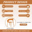 Chaise d'appoint en polypropylène orange tropical - conception monobloc pour l'intérieur et l'extérieur, convient aux salons, salles à manger, jardins, terrasses et autres décors (ensemble de 4), chaises