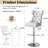 Modern Velvet Adjustable Swivel Counter Height Stools With Tufted Back Dining Chairs-1783443256