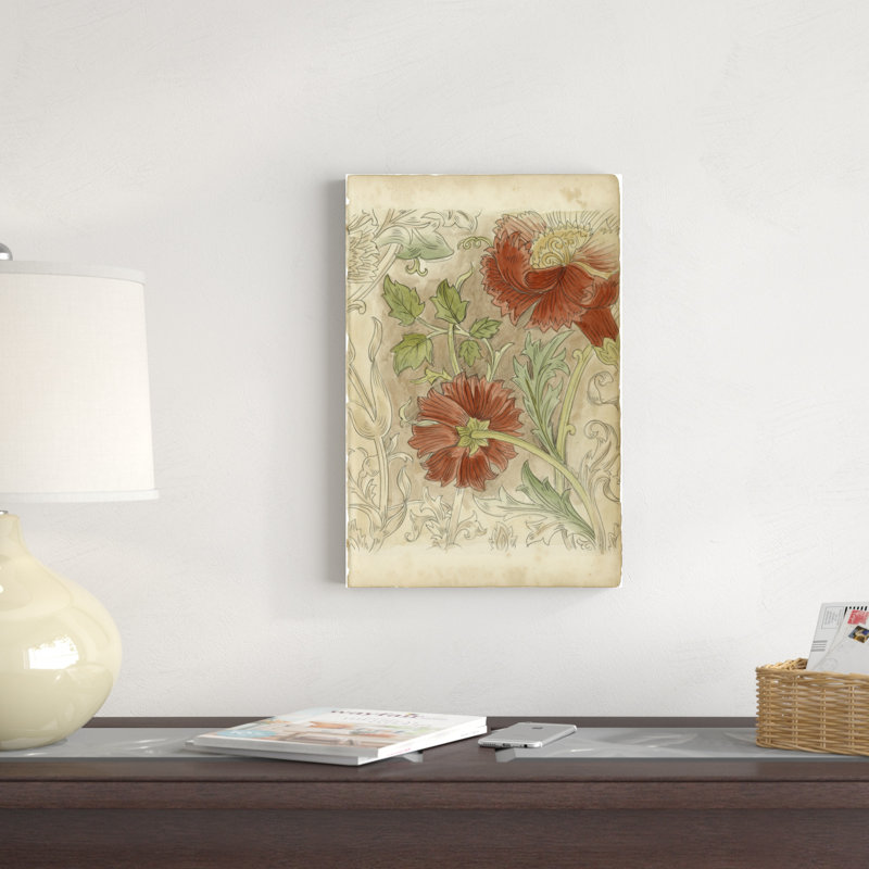 Étude de motifs floraux II, H 18 po x l 12 po x P 1,25 po