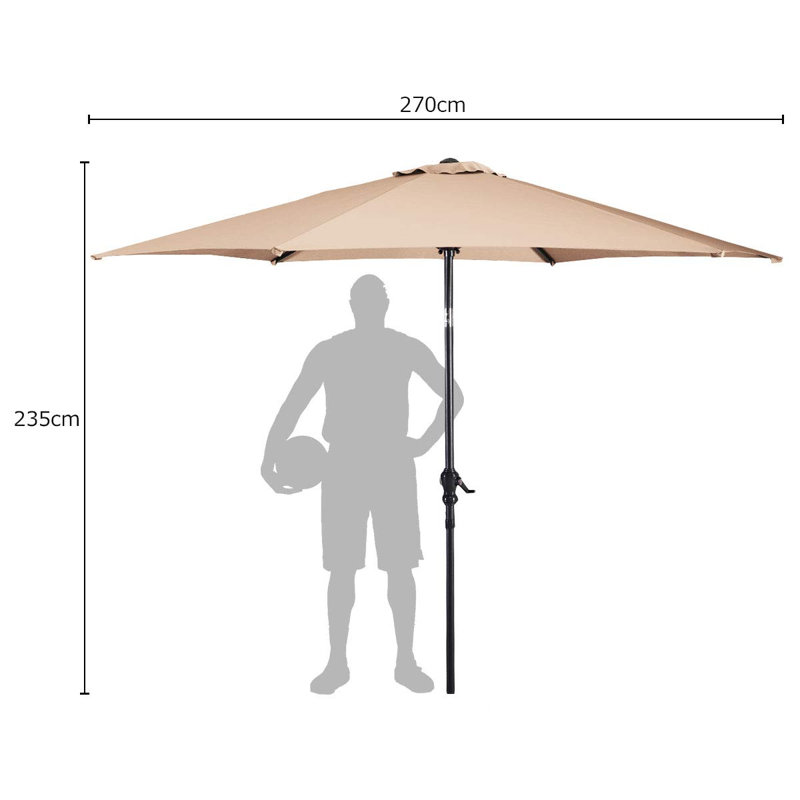 Moyer 270cm Market Parasol, Beige