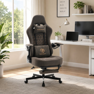 Ergonomic Faux Leather Swiveling PC & Racing Game Chair