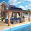 Pavillon de jardin en aluminium-93681577-93681578