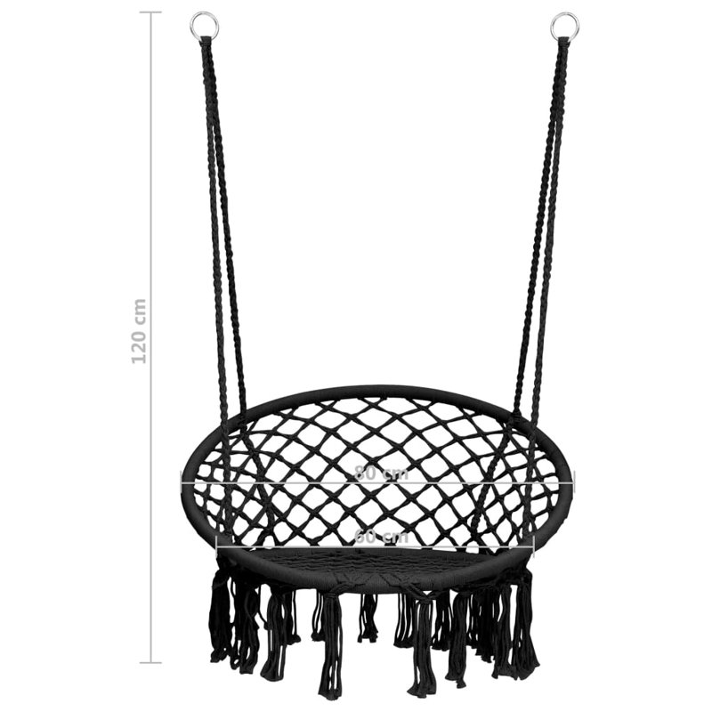 Abreu Swing Chair, Anthracite