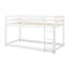 Lit superposé simple au-dessus d'un lit simple avec échelle, blanc-692430192