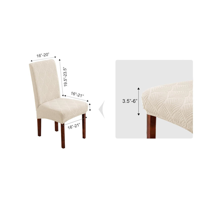 T-Cushion Dining Chair Slipcover, Beige