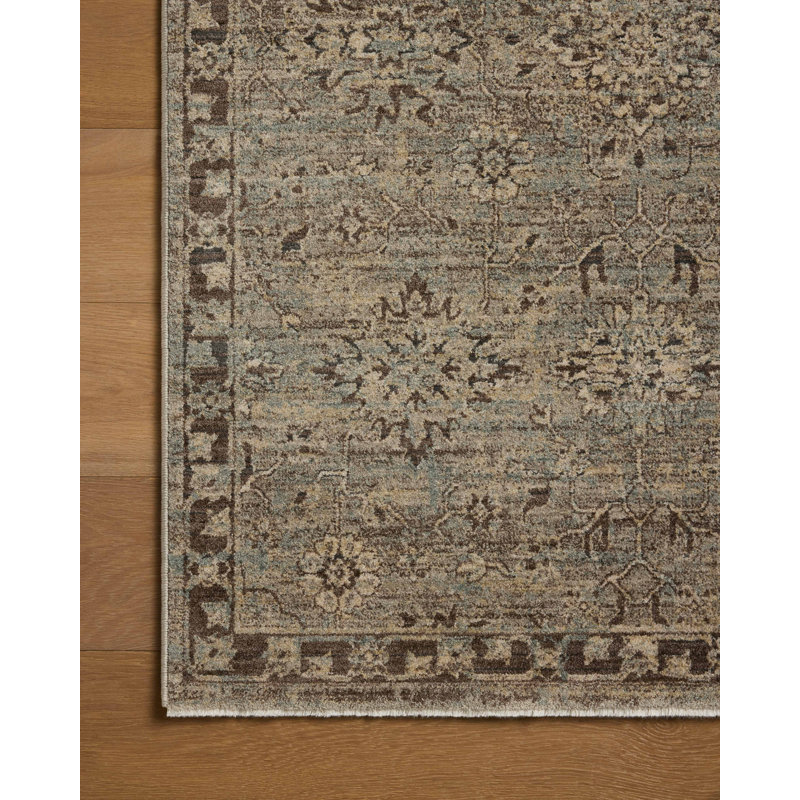 Tapis traditionnel Loloi Rosalind Mist / Granite, Tapis de couloir 2 pi 6 po x 11 pi