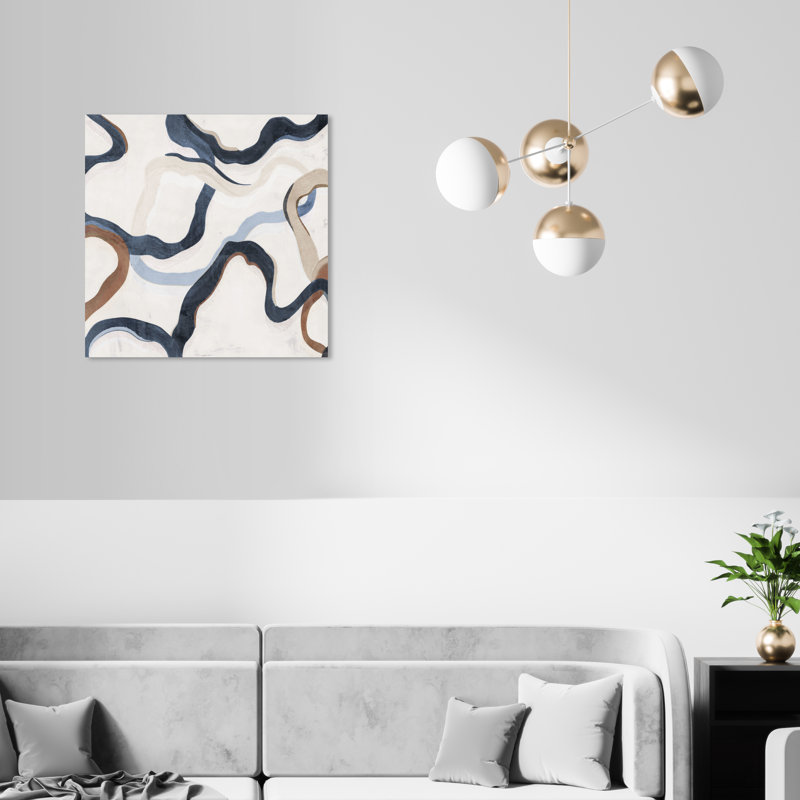 Sentiers de la vie III - peinture sur toile, Toile tendue, H 20 po x l 20 po