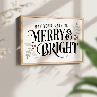 Merry Sentiment II -Framed Print - Restickable