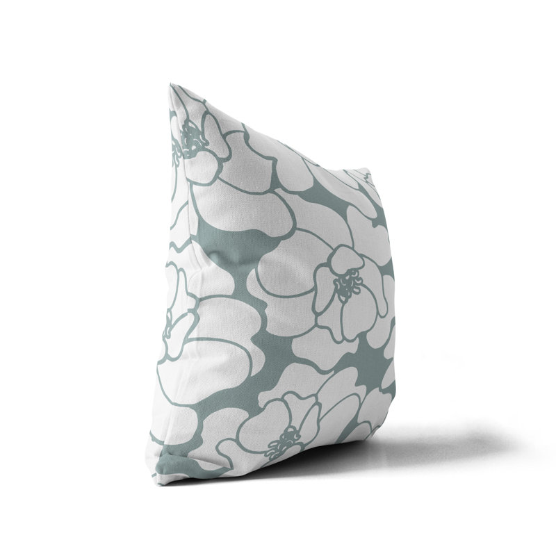 Housse de coussin d'extérieur et insert, gris, 17 po x 17 po, Carré