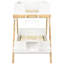 Lit simple au-dessus de lits superposés en blanc, design contemporain, fond ouvert, supports à tréteaux et lit blanc à panneaux, cadre angulaire, chambre double