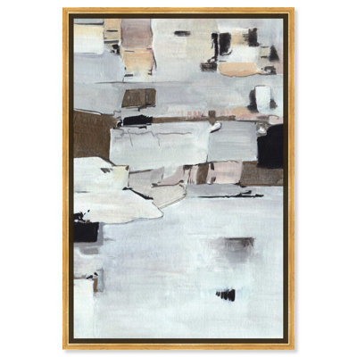 Luminous Grey Shades II Canvas Geometric Abstract by Art Remedy