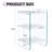 Simple and Generous Three - level Bedside Table with Storage Function, MDF Surface and Transparent Tempered Glass Sides for Home Use-314087911