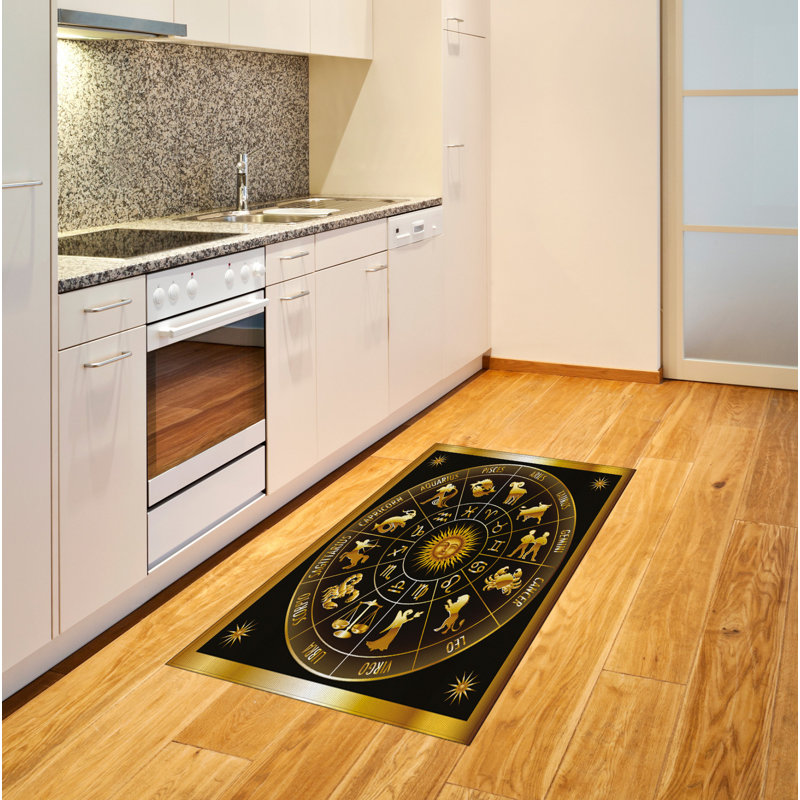 Astrology High Density Long Fiber Poly Threads Decorative Area Rug Carpet, Rectangle 2'7" x 5'