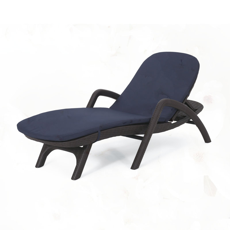 CHAISE Longe avec coussin, Marine