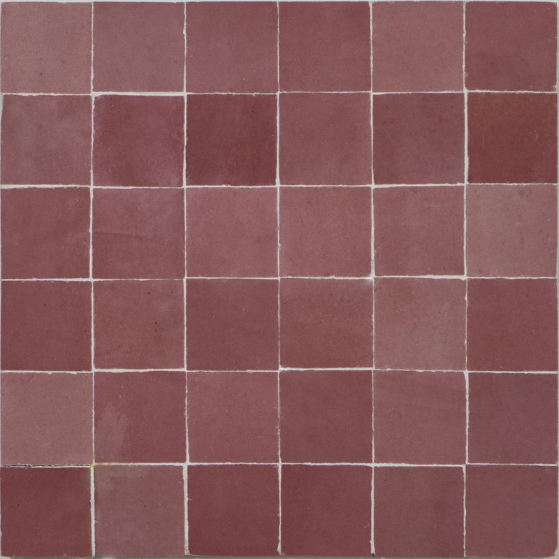 Zellige 2" x 2" Terra Cotta Wall & Floor Tile, Pink