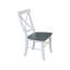 Chaise d'appoint en bois massif avec dossier croisé Dugazon Duante-48372488