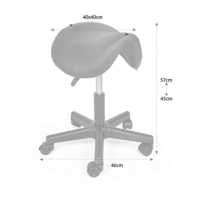 Degraffenreid Adjustable Height Ergonomic Kneeling Chair, Grey/Brown/Blue