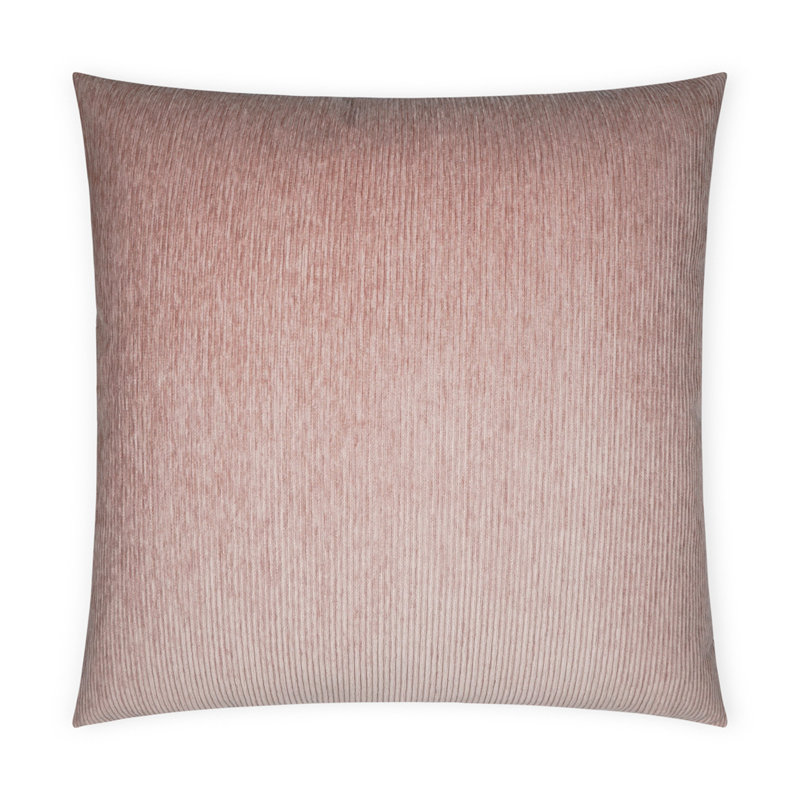 Coussin décoratif Ridge Band, Rosé, Carré 36 po