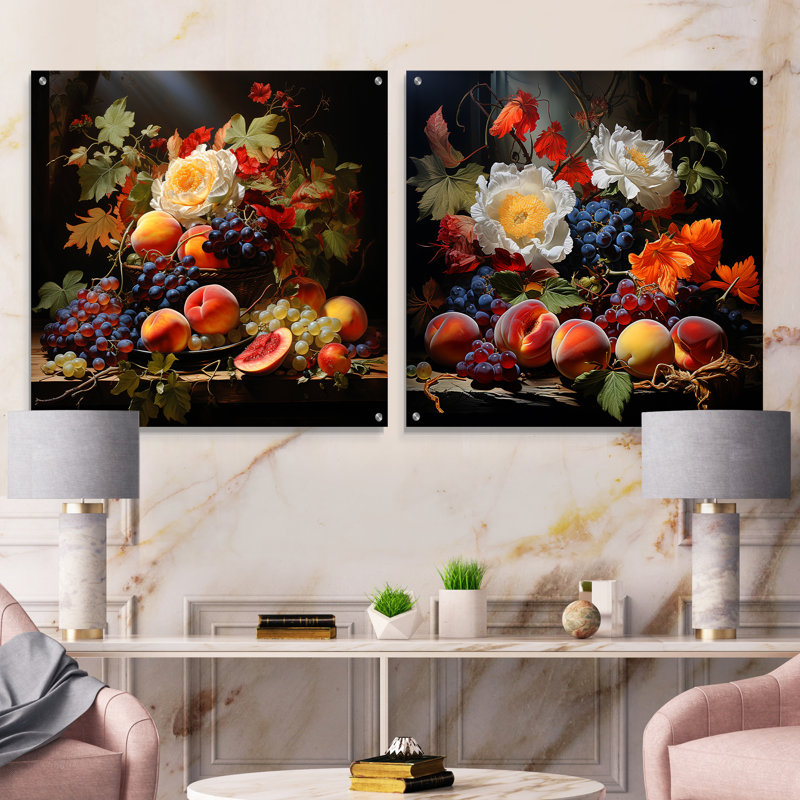 Ensemble de 2 verres de fruits en acrylique Symphony, H 16 po x l 33 po