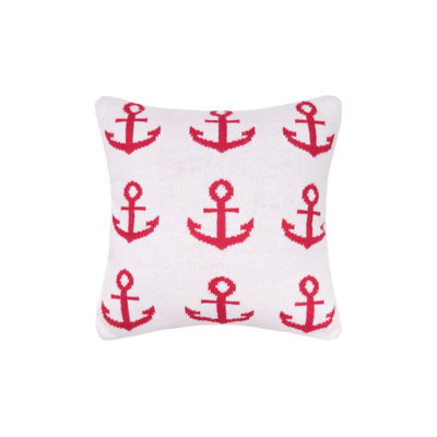 Anchor Knitted Throw Pillow