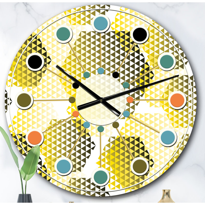 Horloge murale rétro Mid-Century, Surdimensionné