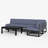 6 - Piece Outdoor Modular Sectional Set with Coffee Table-2140843250