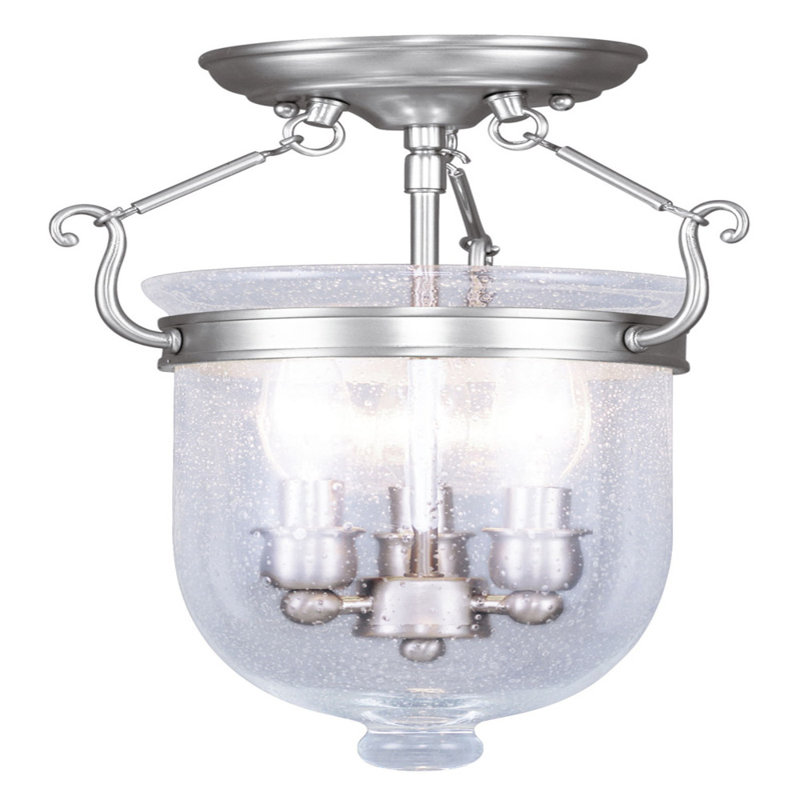 Plafonnier encastré Phippsburg, Nickel brossé