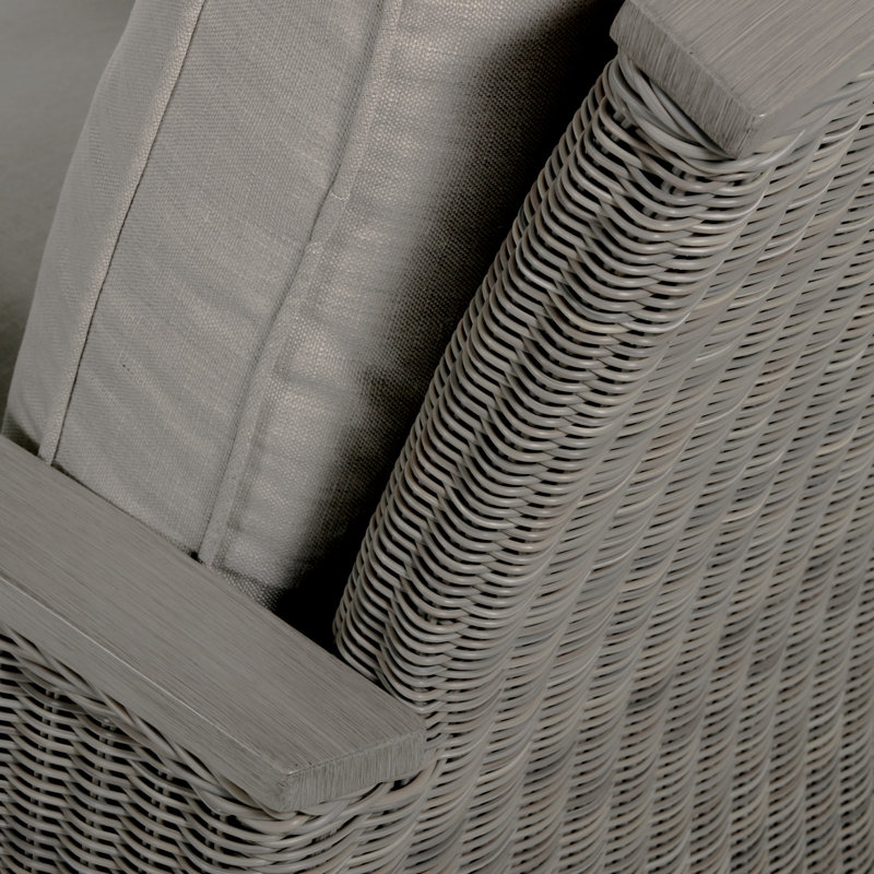 Astoria Woven Lounge Chair - Oyster/Oyster, No Welt, Rollo Silver, Oyster