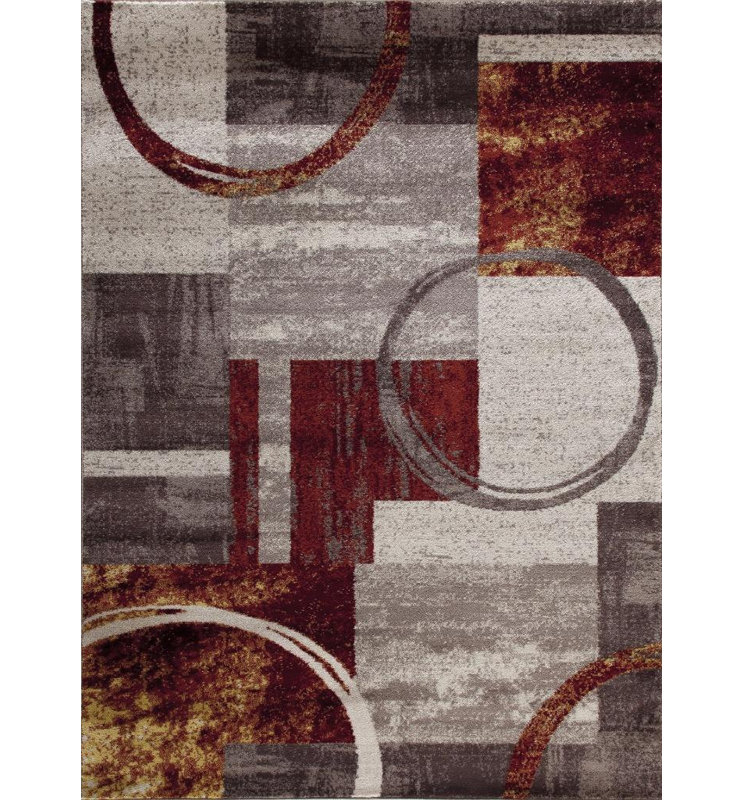 Tapis intérieur/extérieur Tobis brun/gris, 2' x 3'