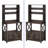 Kitchen Bakers Rack with Cabinet, 4 Shelves & Built-In USB/Power Station MDF Storage Workstation