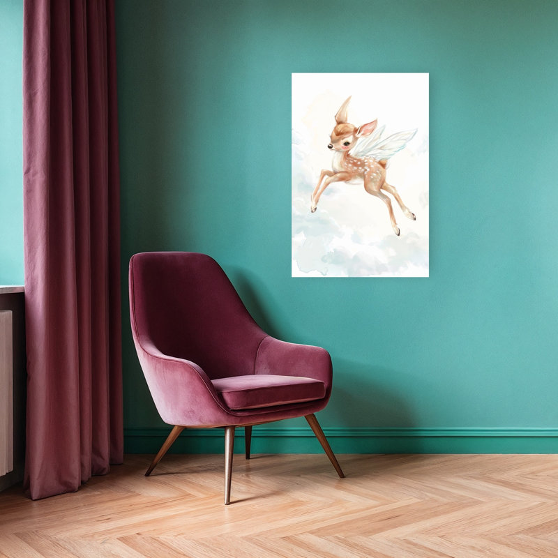 Impression d'art mural fantaisiste, fauve volant, fantaisiste, éthéré, fantaisiste, paysage abstrait, H 36 po x l 24 po