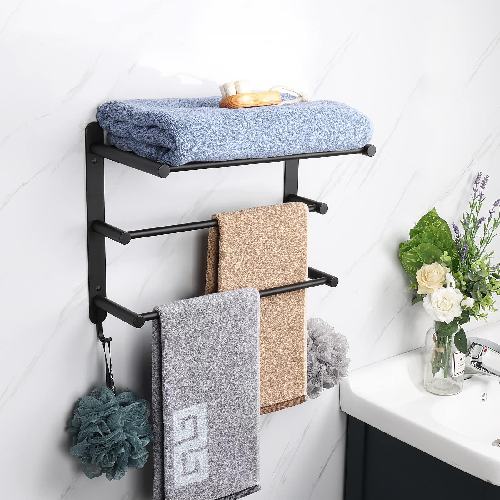 QIANXING Wall Mounted Towel Rack