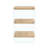 3-Tier Modern Bedside Table with MDF Top & Tempered Glass Sides, Storage Design
