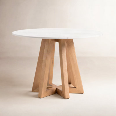 Oleta Round Marble Dining Table