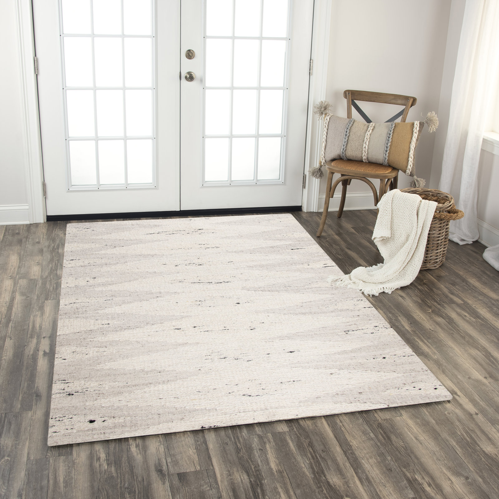 Homer Hand-Woven Geometric Rug, Rectangle 5' x 7'6"