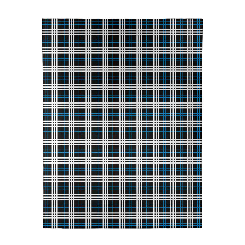 Tapis noir à carreaux, Rectangle 9 pi x 12 pi