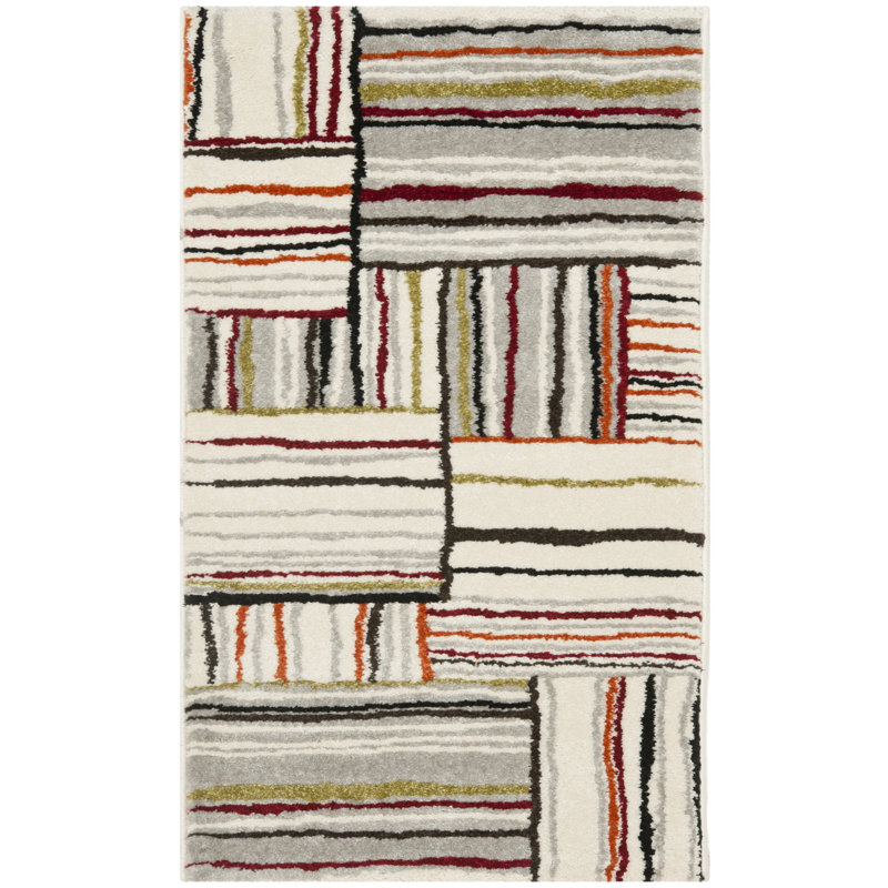 Tapis à motif géométrique Shroyer Performance, Rectangle 2 pi x 3 pi 7 po