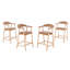 Tabouret de bar scandinave rembourré avec pieds en bois et dossier courbé-1710128785-1786285508