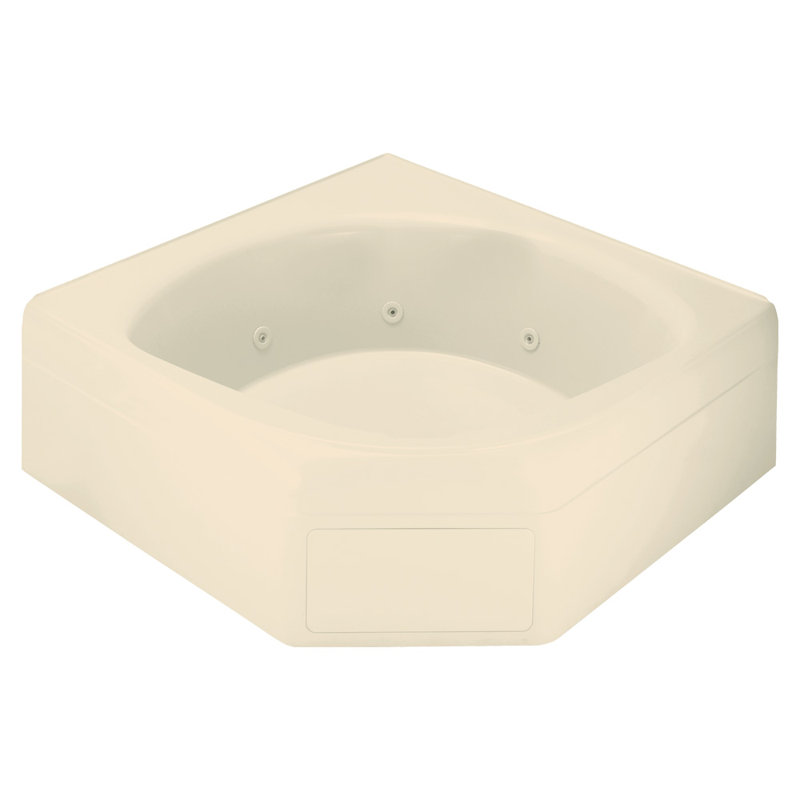 Baignoire de coin 65 "x 60" Ensemble, Amande