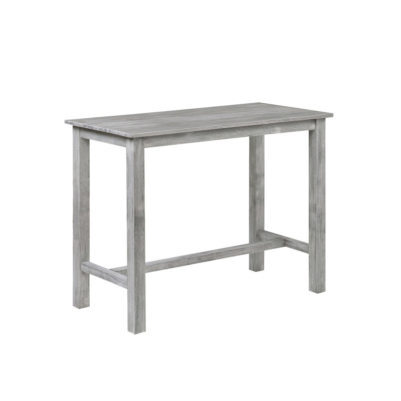Lorraine Acacia Solid Wood Dining Table, Storm Gray Wire-Brush