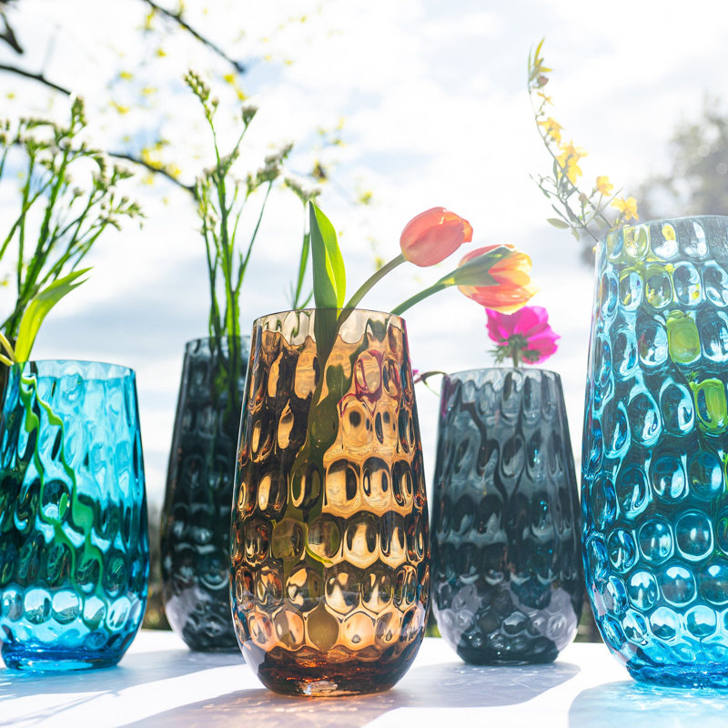Vase en verre Bolla, Tortue, H 12 po x l 6 po x P 6 po